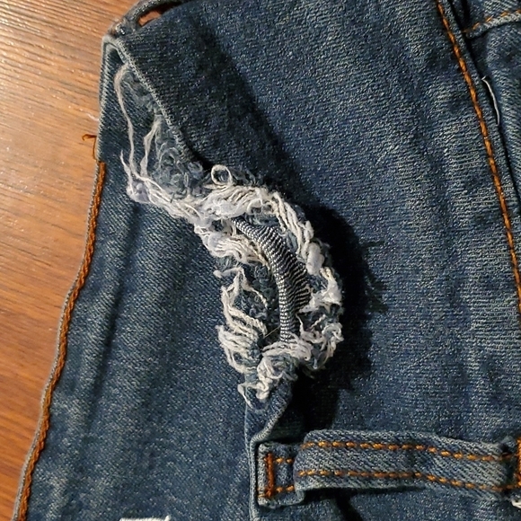 Saza Jeans Womens size 9 SJ jeans distressed low rise tapered destroyed - Picture 5 of 13